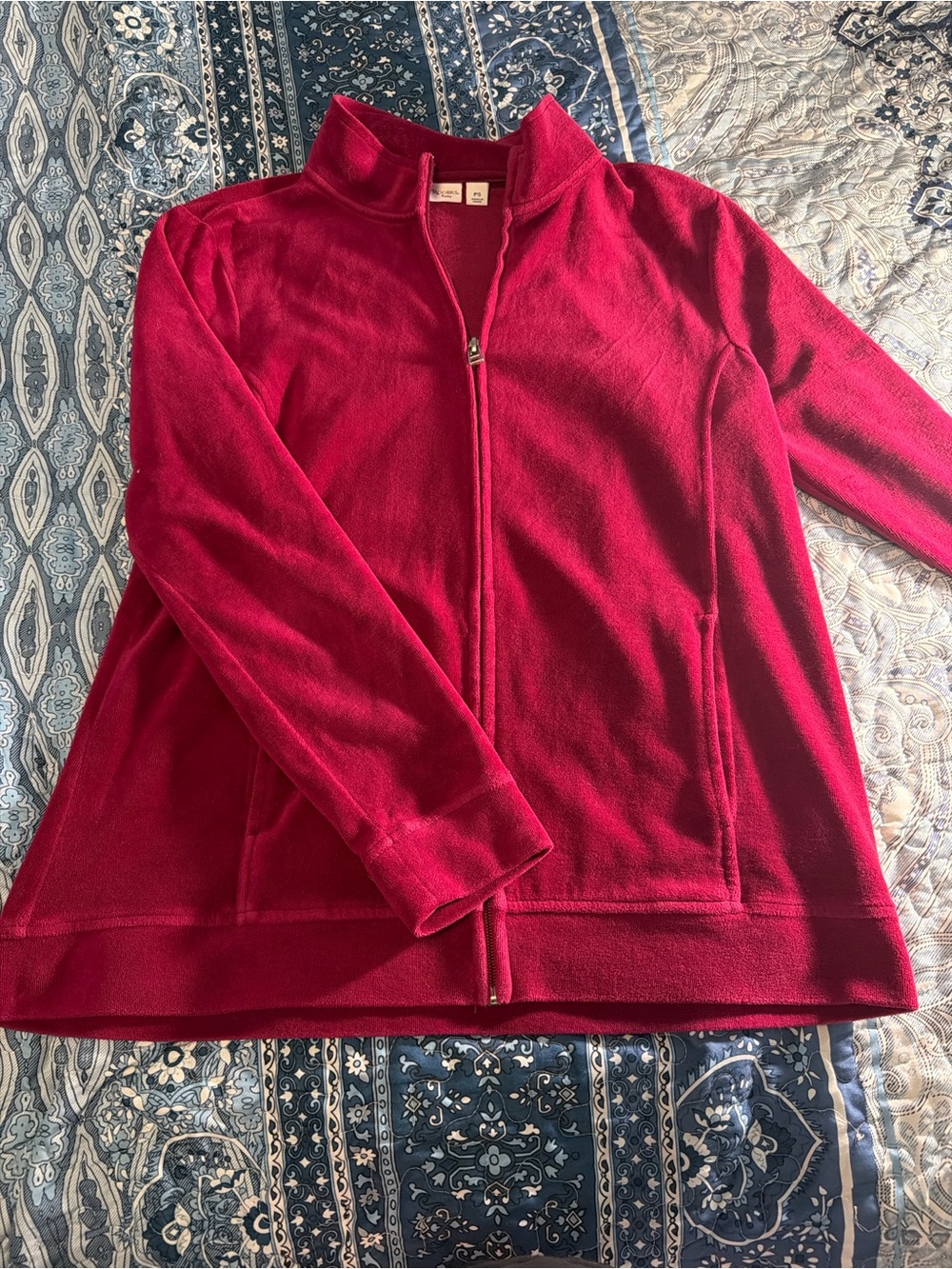 Kim Rogers Raspberry Fleece Zip Jacket